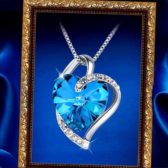 Alaxy Pendant Necklace Made with Swarovski Crystal - “Eternal Love” - Picture 4 of 5